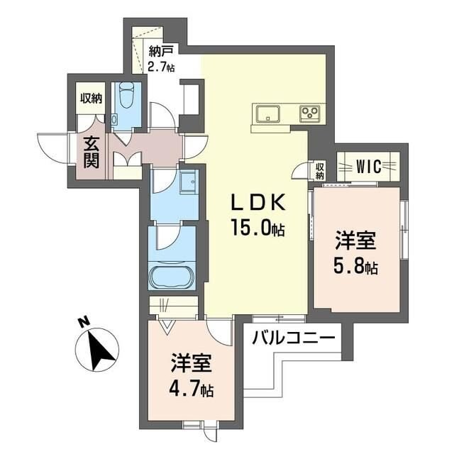 ウルヴェヒ　アワワの物件間取画像