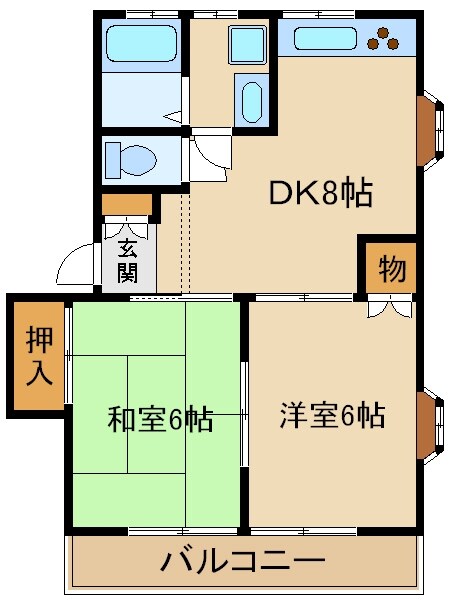 サニーハイツの物件間取画像