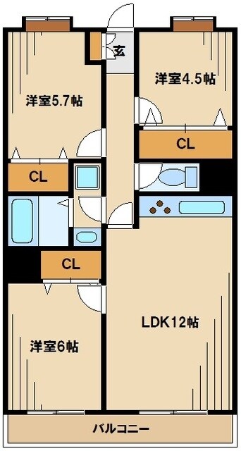 浦和エメラルドグリーンの物件間取画像