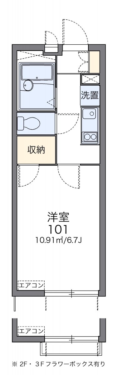 レオパレスＴＫ　ｏｎｅ４４４６７の物件間取画像