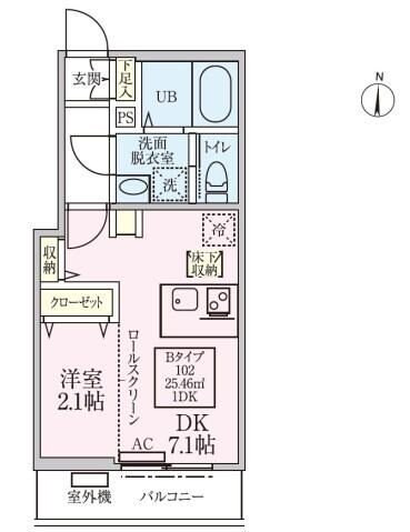 スカイルーチェ川口芝中田の物件間取画像