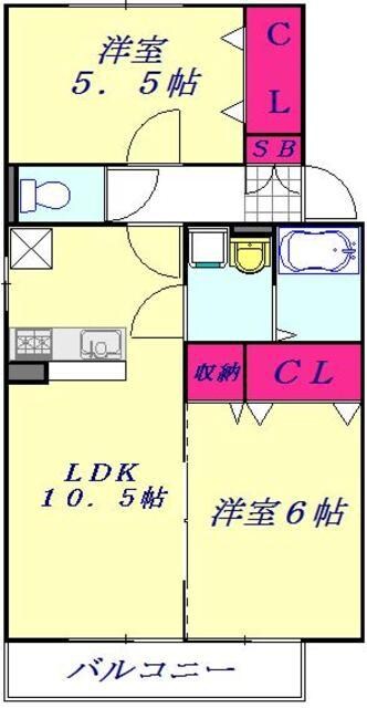 サウスアベニューの物件間取画像