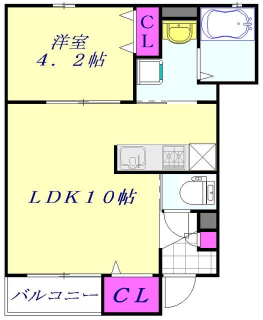 アムール東領家の物件間取画像