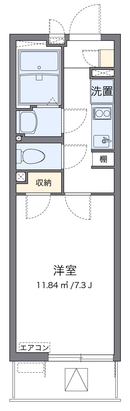 クレイノ城山IIIの物件間取画像