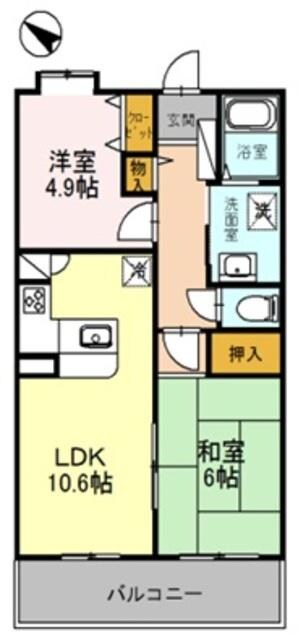 コーポレート東浦和２号棟の物件間取画像