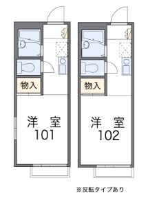 レオパレスＬＵＣＫの物件間取画像