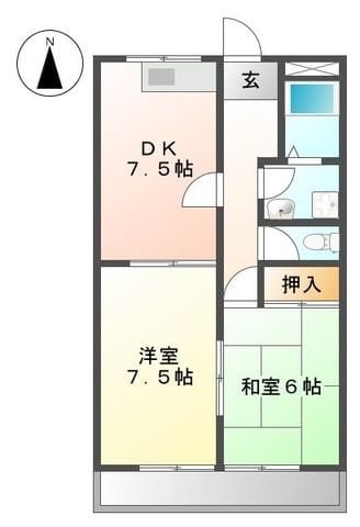 グリーンハイツの物件間取画像