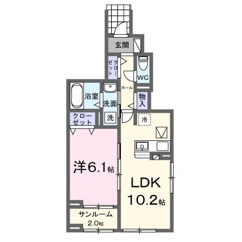 サニーフラットIの物件間取画像