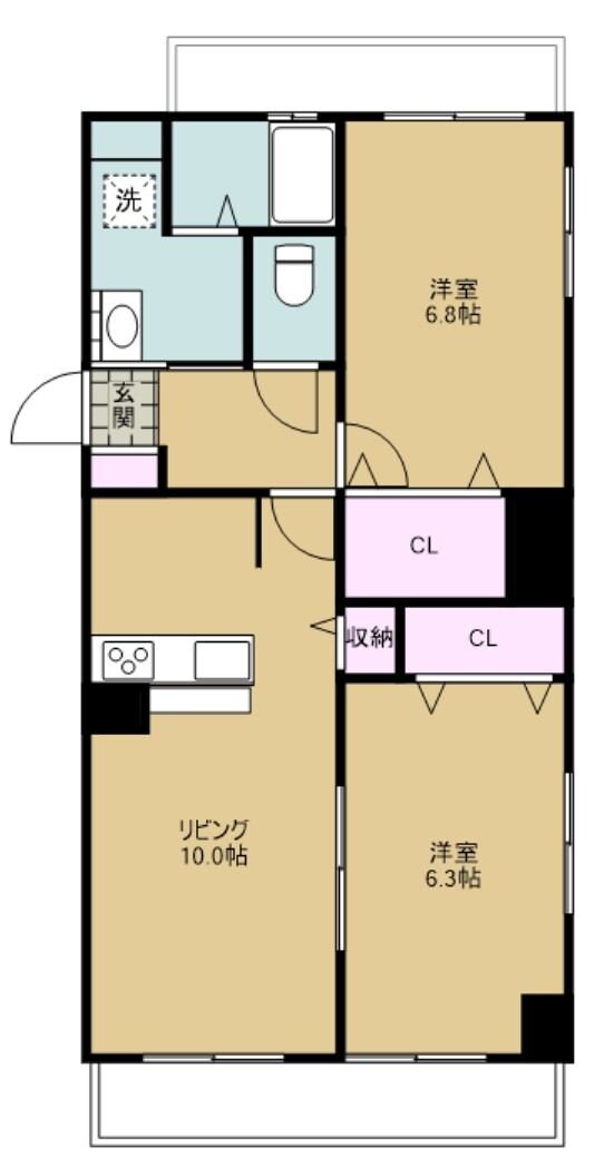 セレッソ大和田の物件間取画像