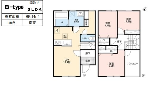 リーブルファイン蓮田緑町の物件間取画像