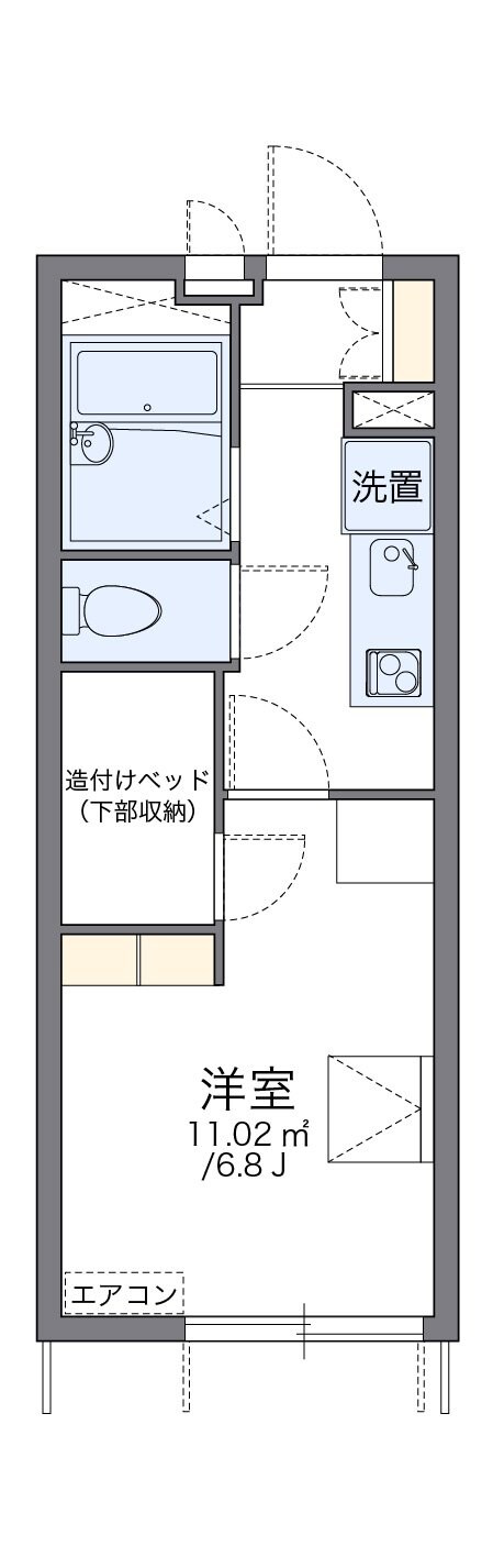 レオパレスＳＨＩＭＩＺＵ　Ｔの物件間取画像