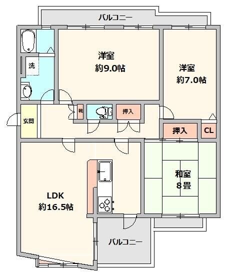 アーバンみらい東大宮東３番街四号棟の物件間取画像