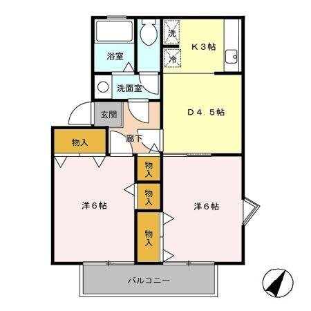 ウィスタリア　Ｂの物件間取画像