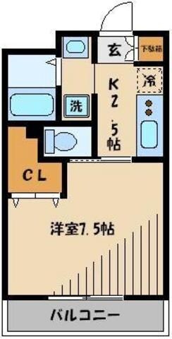 アムールＡＫＩＲＡの物件間取画像