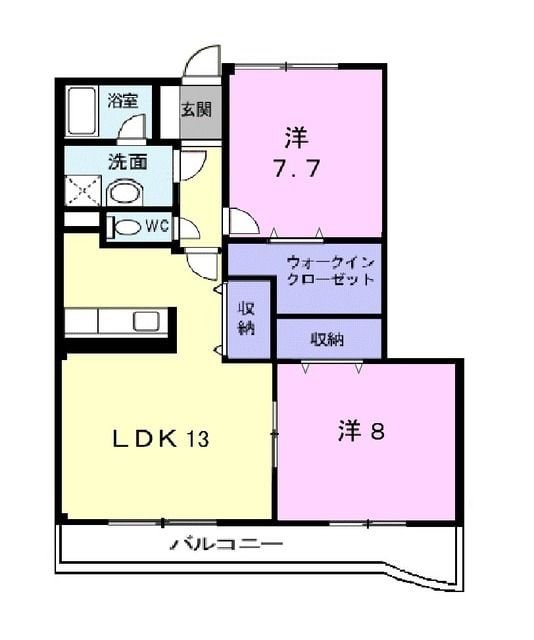 ウィスタリアの物件間取画像
