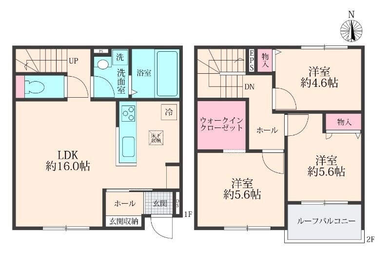 北区日進町1丁目アパート 北棟の物件内観写真