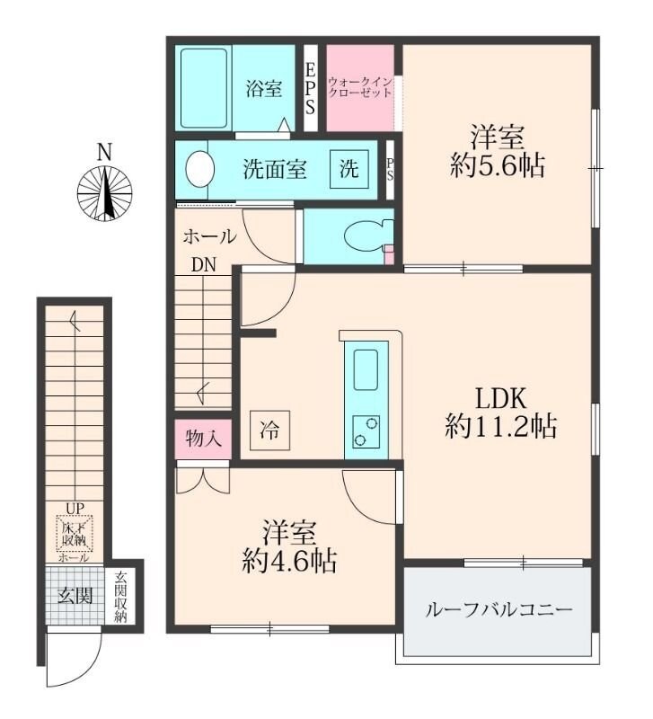 北区日進町1丁目アパート 北棟の物件間取画像