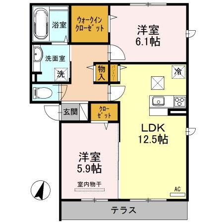 グランヴェール・II　Ｂの物件間取画像