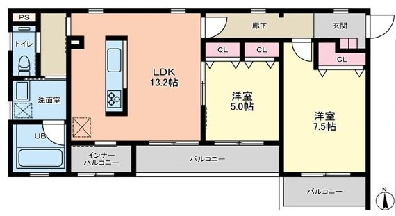 マイエス櫛引の物件間取画像