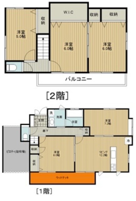 蓮沼戸建の物件間取画像