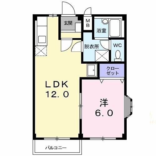 エルディムロックスプリングＡの物件間取画像