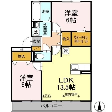 セントラルパークハイツ　Bの物件間取画像