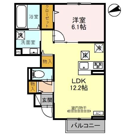 （仮）D-ROOM越谷市宮本町2丁目の物件間取画像