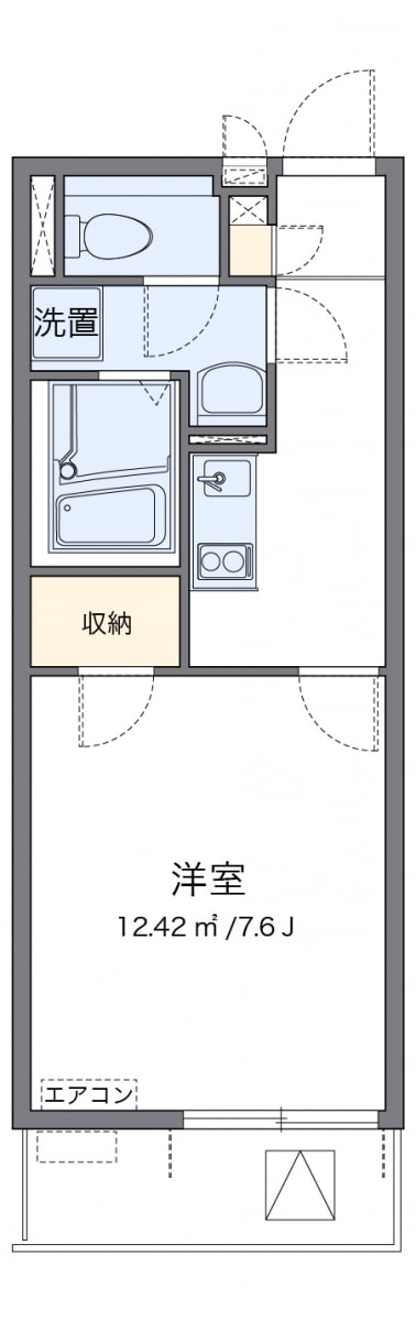 クレイノグラシアス　ワンの物件間取画像