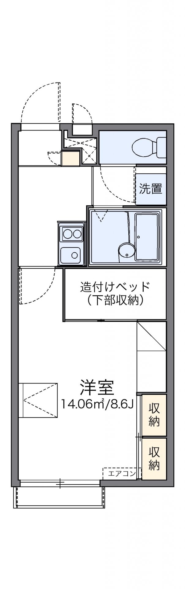 レオパレスプレジャータウンIIの物件間取画像