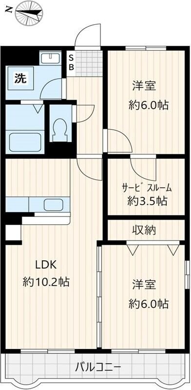 スターブルマンション春日部の物件間取画像