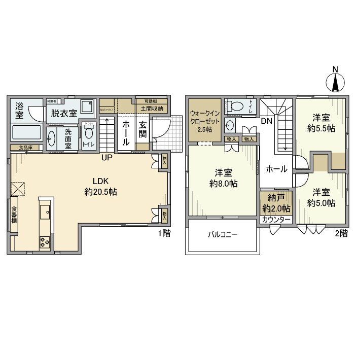 里戸建の物件間取画像