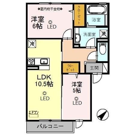 ヴィラ　アリエッタの物件間取画像