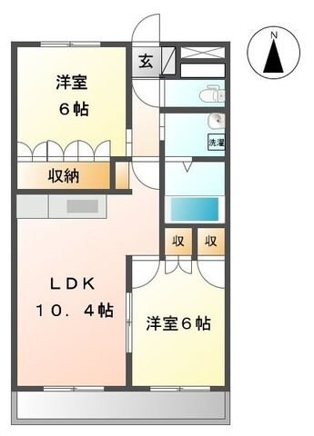 ディア フレンド ＫＯＩＺＵＭＩの物件間取画像