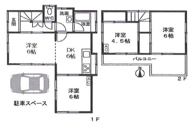 松伏II貸戸建の物件間取画像