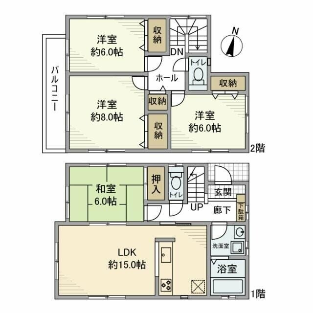 備後東戸建の物件間取画像