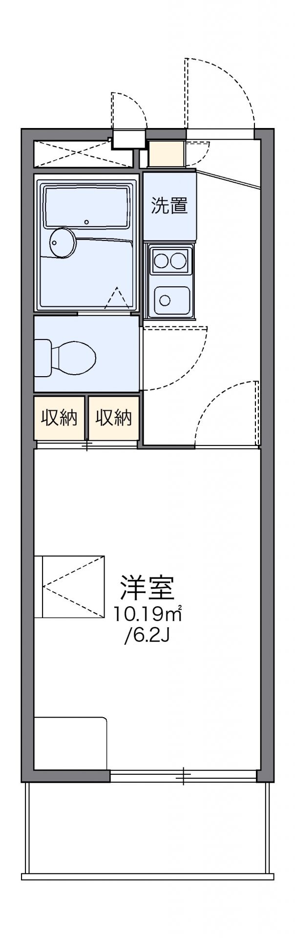 レオパレスハッピーロイヤルの物件間取画像