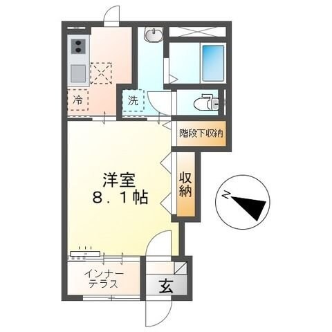 仮称）草加市苗塚町アパート新築工事の物件間取画像