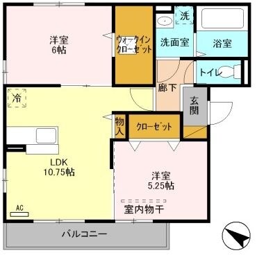 スカイハイムIIの物件間取画像