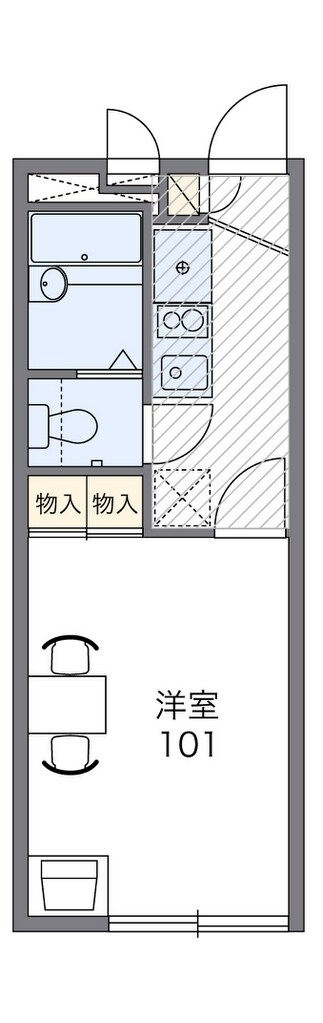 レオパレスルート１２２の物件間取画像