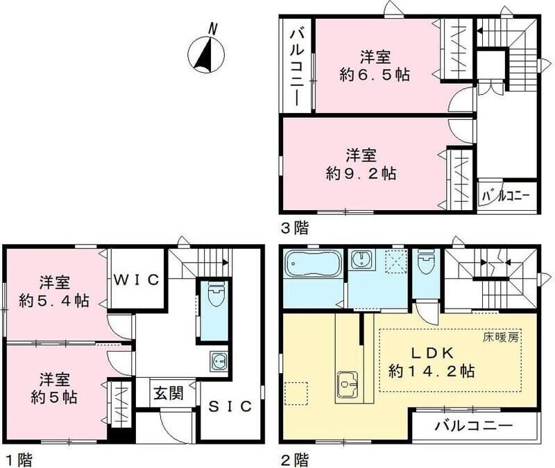 金山町戸建の物件間取画像