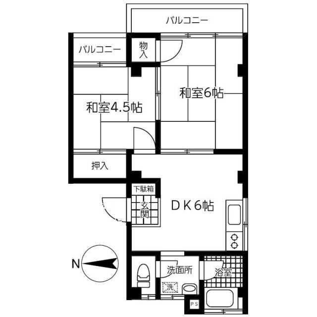 コーポふじだなの物件間取画像