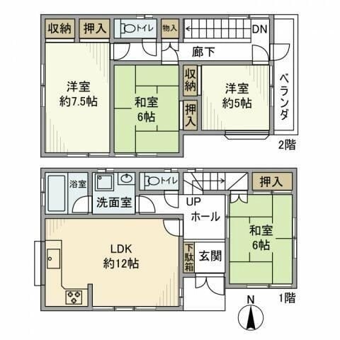 伊刈戸建の物件間取画像