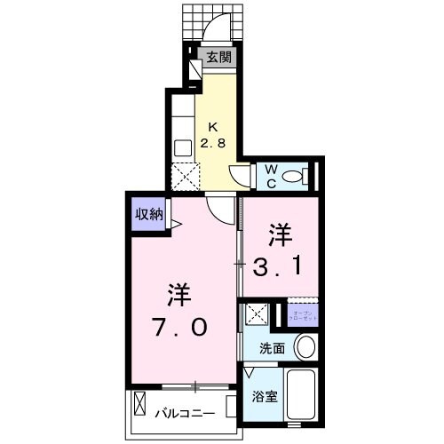 ベルモーデの物件間取画像