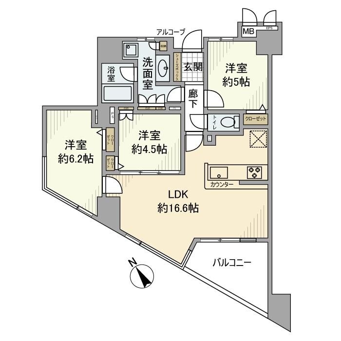 サーパス南浦和の物件間取画像