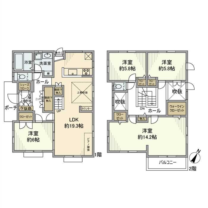 美園戸建の物件間取画像