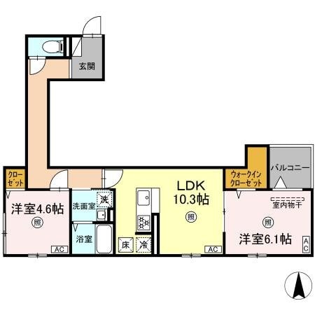 グラナーデ保木間の物件間取画像