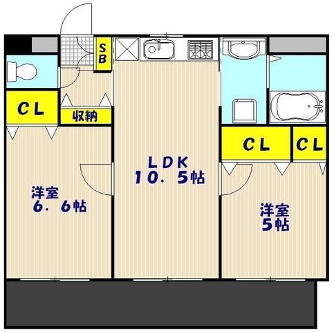 アコモード北原台の物件間取画像