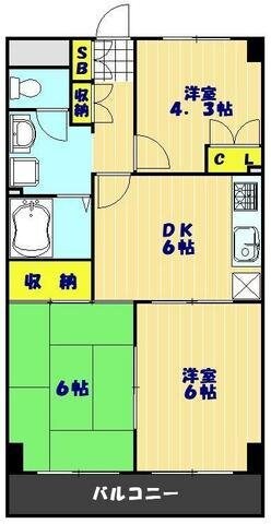 グレイスコート蕨の物件間取画像