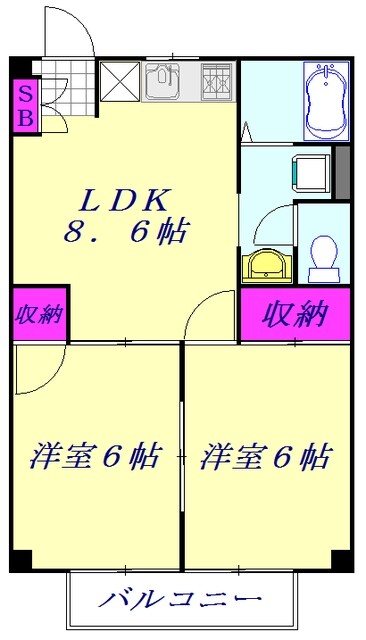 カームロズァリオの物件間取画像