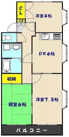 プレステージアサヒの物件間取画像